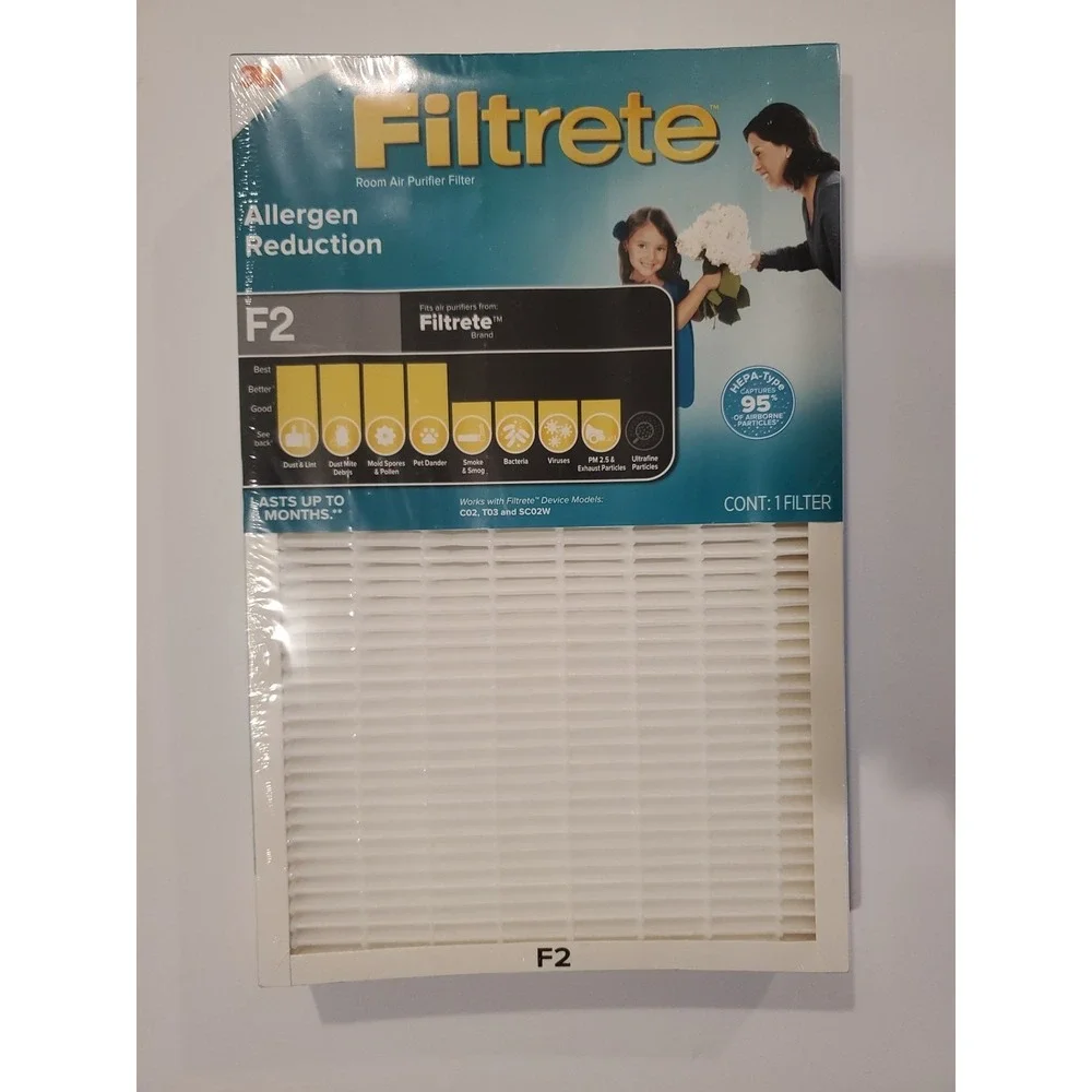 3M Filtrete F2 Allergen Reduction Room Air Purifier Filter - New